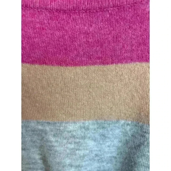 And The Why Striped Pink Gray Sweater Women's M/L - Picture 2 of 7